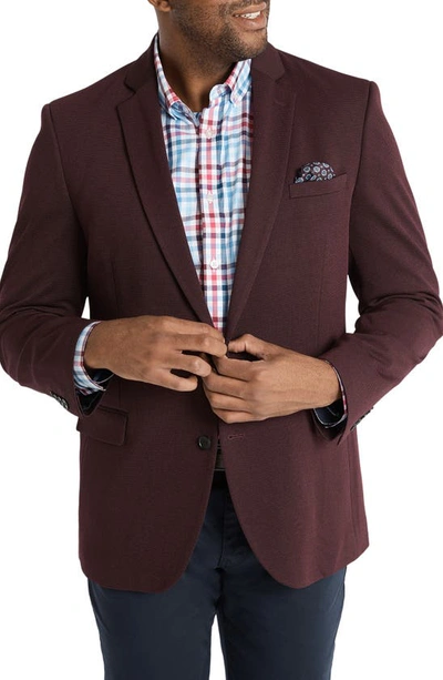 Johnny Bigg Milton Textured Stretch Sport Coat In Wine