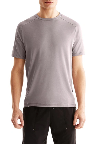 On Focus Performance Running T-shirt In Zinc