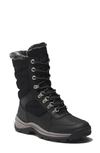 Timberland White Ledge Faux Shearling Insulated Waterproof Hiking Boot In Black