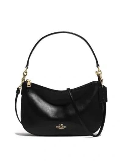 Coach Chelsea Crossbody In Smooth Calf Leather In Black/light Gold