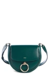 Chloé Small Arlene Leather Crossbody Saddle Bag In Marble Green 3h1