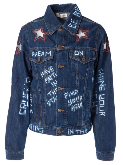Faith Connexion Star-patched Denim Jacket In Indigo