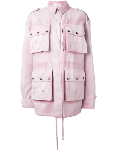 Faith Connexion Oversized Military Jacket In Pink