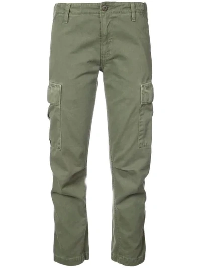 Re/done Cotton-twill Cargo Pants In Green