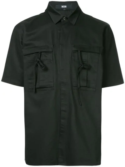 Ktz Chest Cargo-pocket Shirt In Black