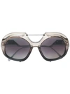Fendi Oversized Round Frame Sunglasses In Black