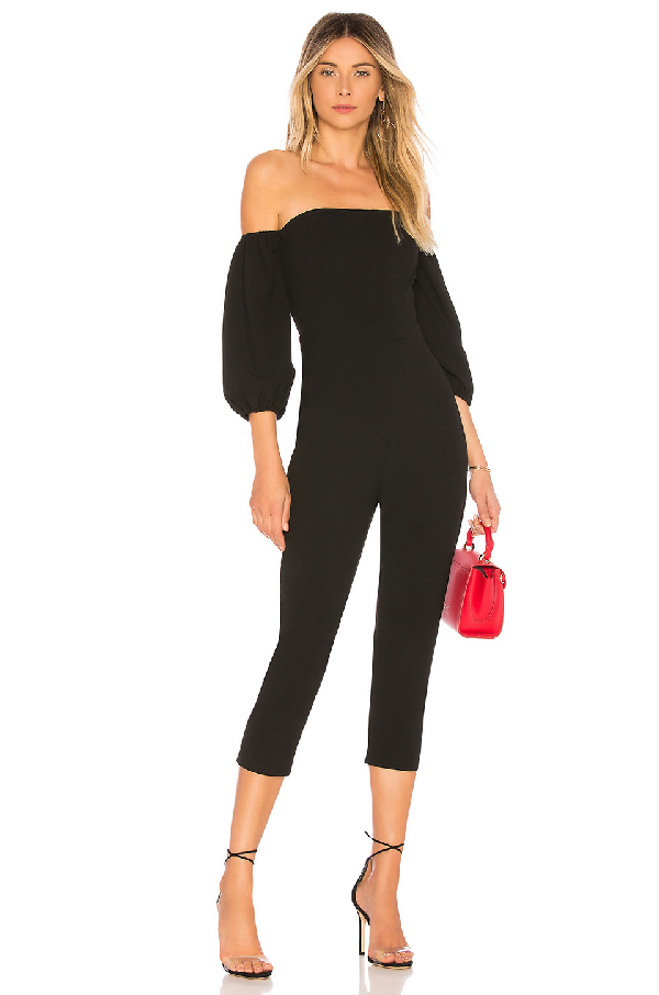 off the shoulder cropped jumpsuit