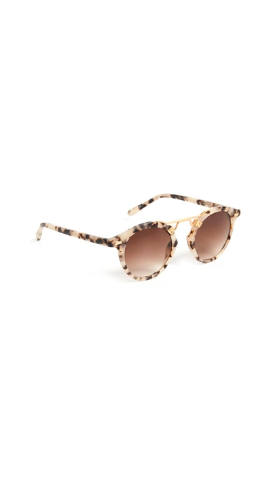 Krewe St. Louis Matte Sunglasses In Oyster