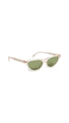 Oliver Peoples Zasia Sunglasses In Light Silk/green