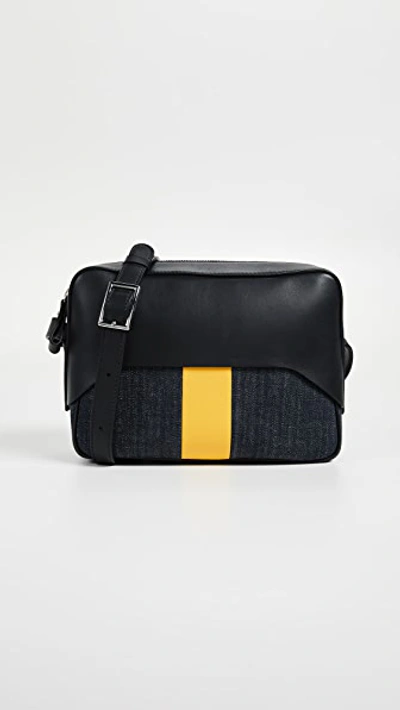 Tibi Garcon Bag In Black/yellow Multi
