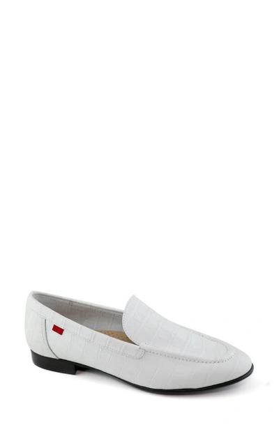 Marc Joseph New York Madison Ave Loafer In White Croco