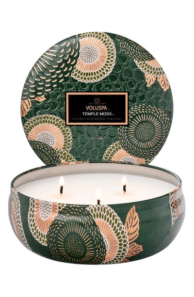 Voluspa Japonica Temple Moss 3-wick Tin Candle