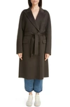 Acne Studios Onessa Double Face Wool & Alpaca Double Breasted Coat In Charcoal Grey