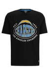 Hugo Boss Boss X Nfl Stretch Cotton Graphic T-shirt In Los Angeles Chargers Black