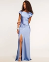 Ramy Brook Joanna Cowl Back Maxi Dress In Steel Blue