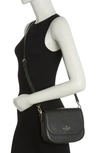 Kate Spade Blake Leather Saddle Bag In Black
