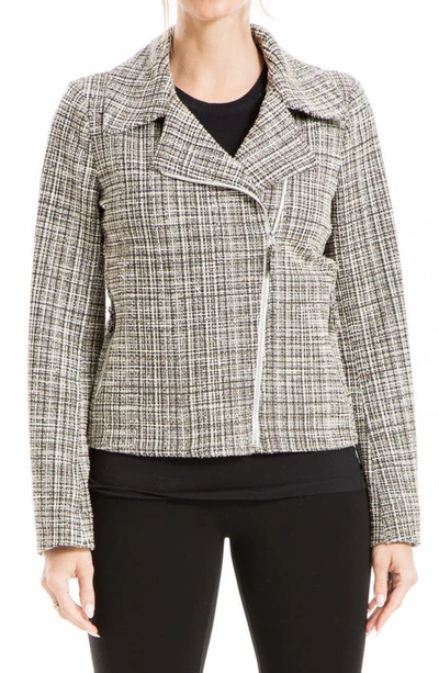 Max Studio Texture Knit Short Jacket In Grey