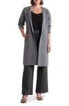 By Design Whitney Trench Coat In Charcoal Heather