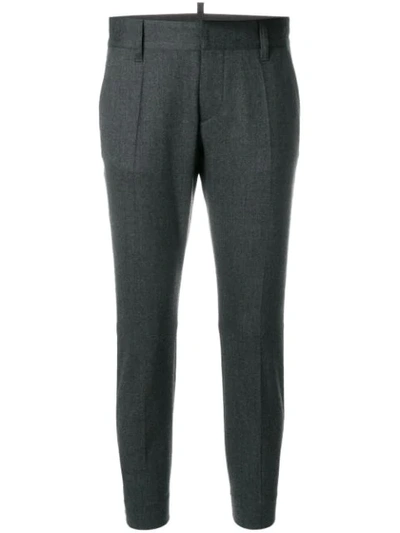 Dsquared2 Tailored Cropped Trousers In Grey