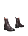 Santoni Ankle Boots In Maroon