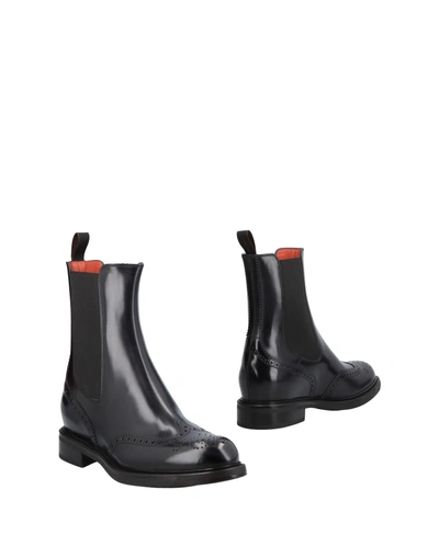 Santoni Ankle Boot In Maroon