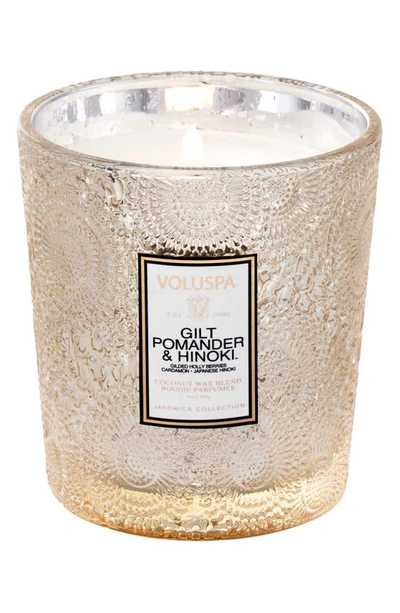 Voluspa Gilt Pomander And Hinoki Classic Candle, 9 Oz.