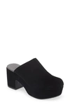 Chocolat Blu Ginette Platform Clog In Black Suede