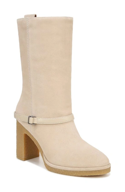 Franco Sarto Paxton Bootie In Ecru White Suede