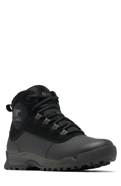 Sorel Buxton Lite Waterproof Boot In Black/ Black