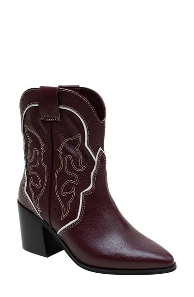 Lisa Vicky Campus Western Bootie In Cranberry