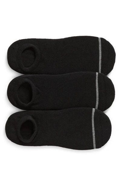 Nordstrom 3-pack Everyday No Show Socks In Black