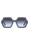 Isabel Marant 52mm Square Sunglasses In Blue/ Grey Shaded