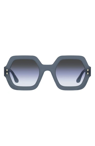 Isabel Marant 52mm Square Sunglasses In Blue/ Grey Shaded