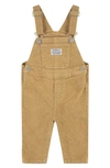 Levi's Babies' Stretch Cotton Corduroy Overalls In Lark