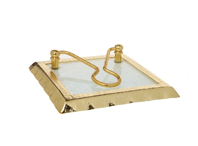 Classic Touch Decor Napkin Holder With Gold Rim