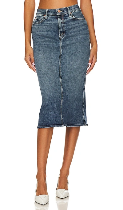 Mother Denim Maxi Skirt In Blue