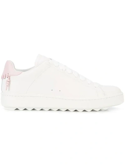 Coach C101 Lowtop-sneaker - Size 9.5 B In White/petal