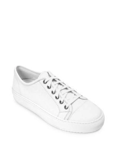Del Toro Sardegna Leather Sneakers In White