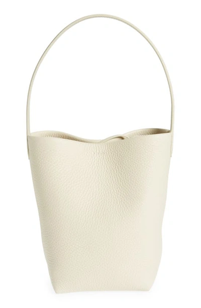 The Row Small Park North/south Leather Tote In Ivory