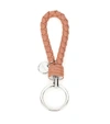 Bottega Veneta Intrecciato Leather Knot Key Ring In Beige