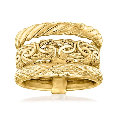 Ross-simons 14kt Yellow Gold Jewelry Set: 3 Stacked Rings