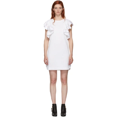See By Chloé See By Chloe White Ruffled Dress In 109 White P