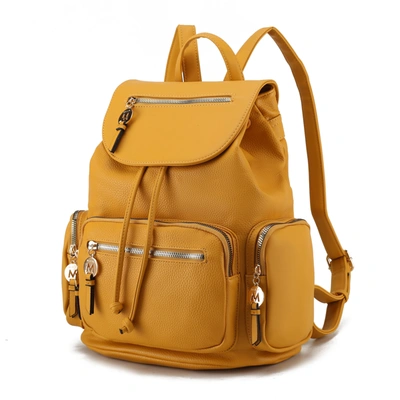 Mkf Collection By Mia K Ivanna Vegan Leather For Women's Oversize Backpack In Yellow
