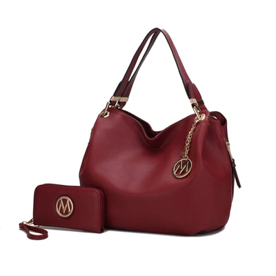 Mkf Collection By Mia K Fabienne Hobo Handbag With Wallet In Red