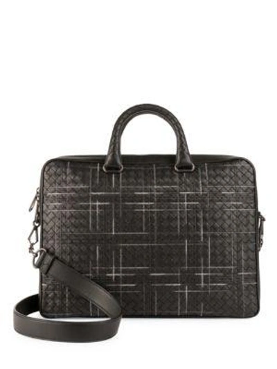 Bottega Veneta Multi-nero Leather Briefcase