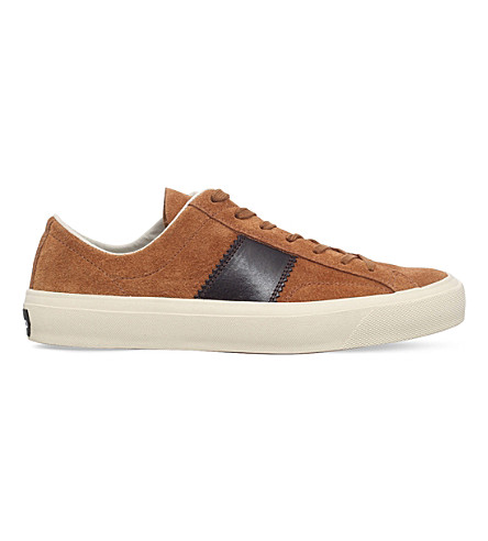 Tom Ford Cambridge Suede Trainers In Tan | ModeSens