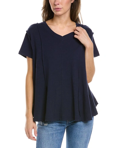 Incashmere Seamed Swing Top In Blue