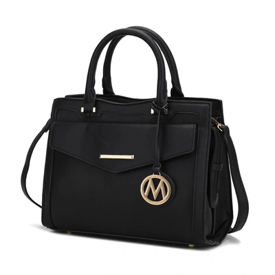 Mkf Collection By Mia K Alyssa Satchel Handbag Vegan Leather Women In Black