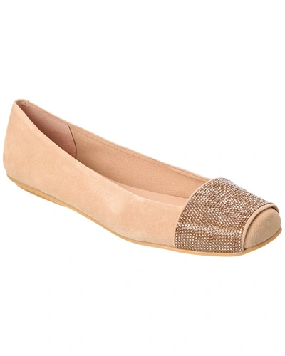 French Sole Via-mu Suede Flat In Beige