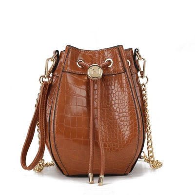 Mkf Collection By Mia K Cassidy Crocodile Embossed Vegan Leather Women's Hobo Bag In Brown